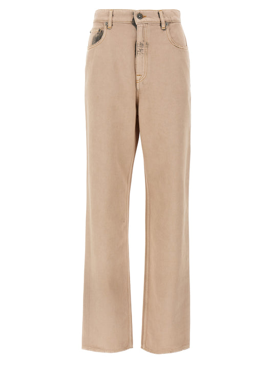 Multicolor Cotton Straight-Leg Jeans