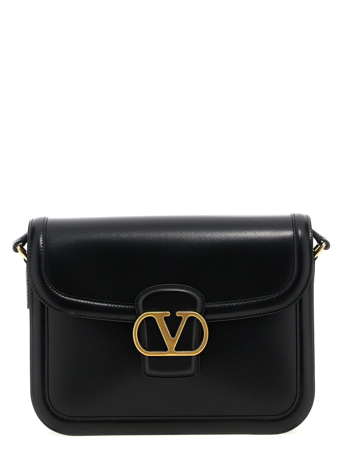 Black Calfskin Shoulder Bag
