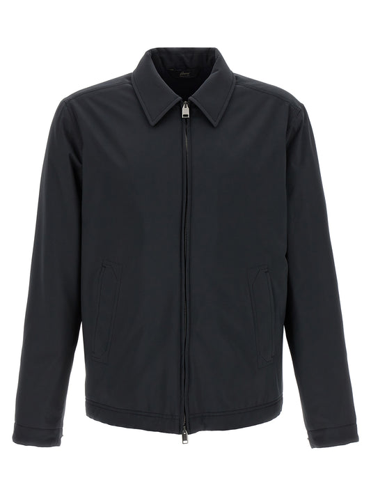 Blue Polyester Shell Jacket