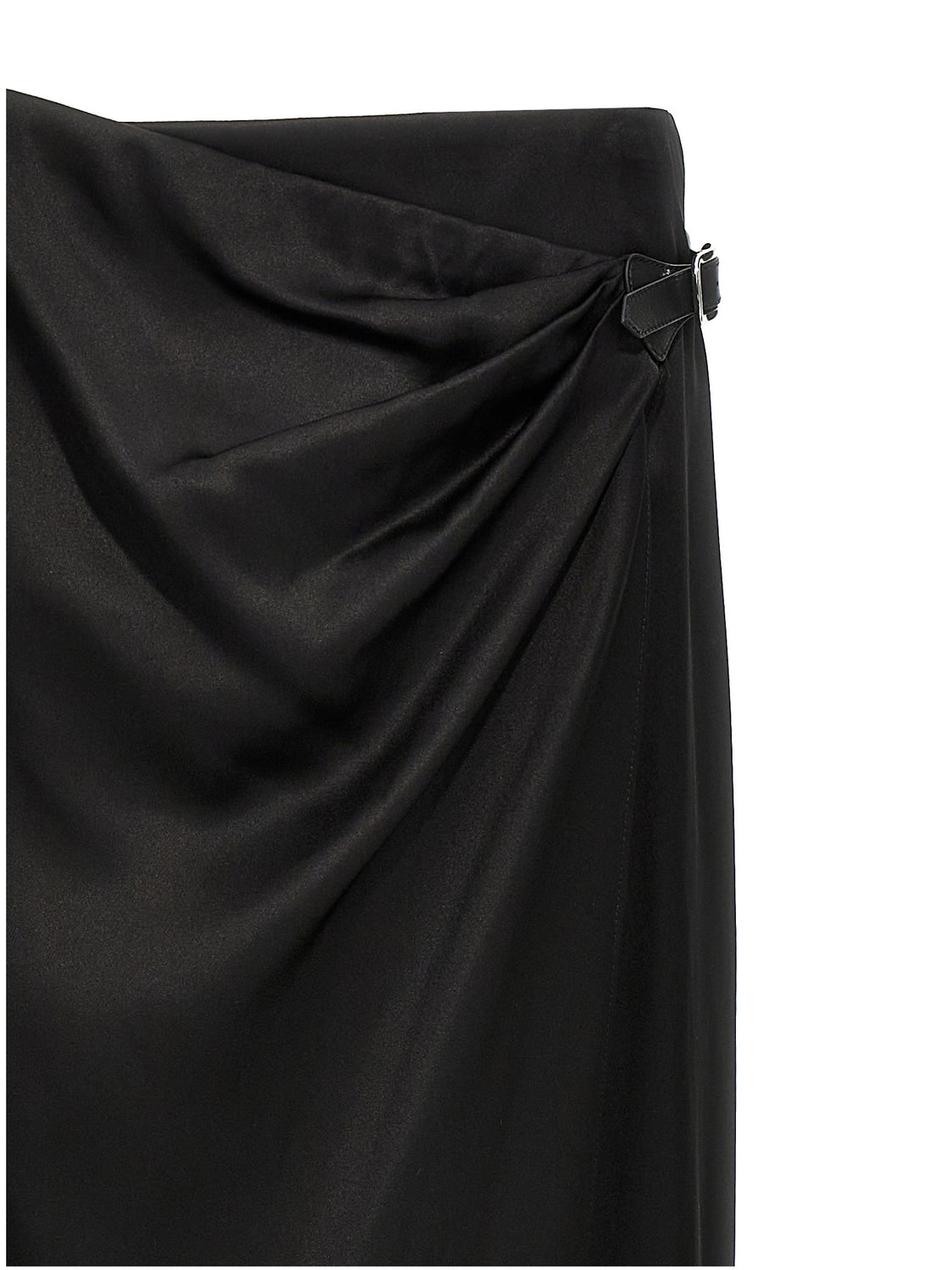 Black Silk Mini Skirt