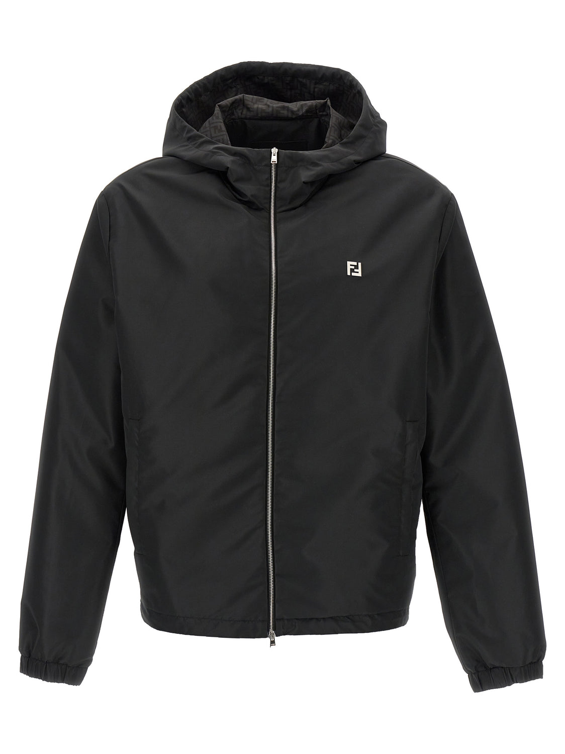 Black Polyester Shell Jacket