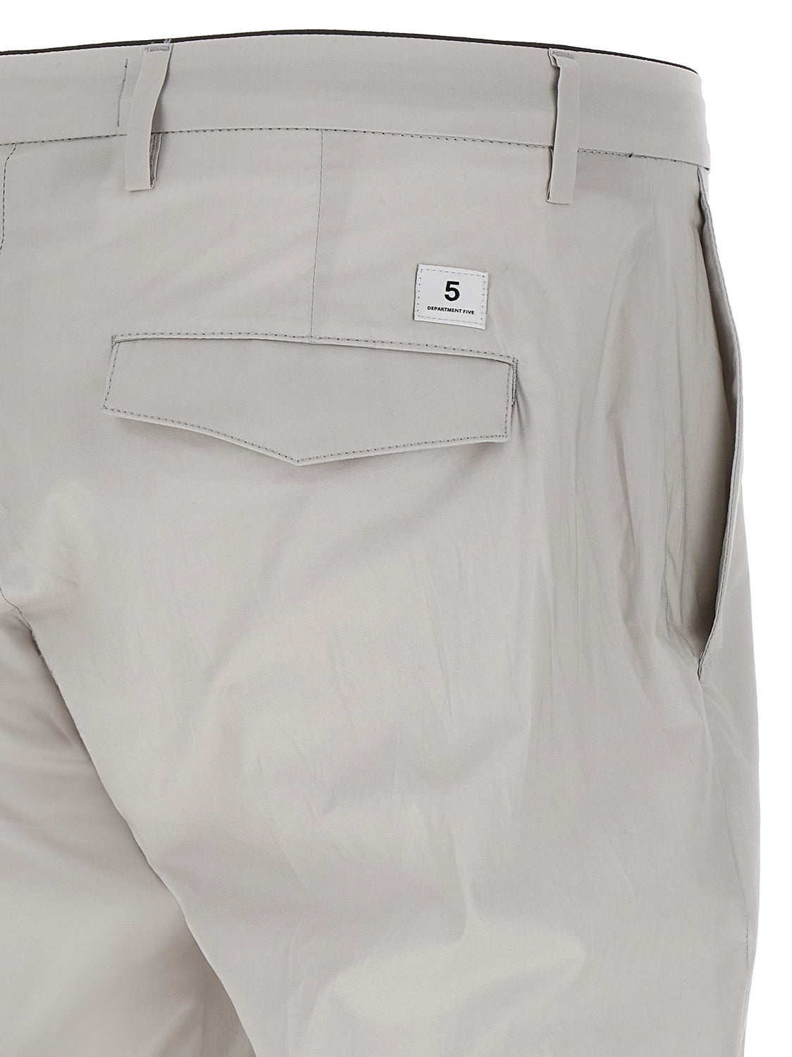 Gray Cotton Cropped Pants
