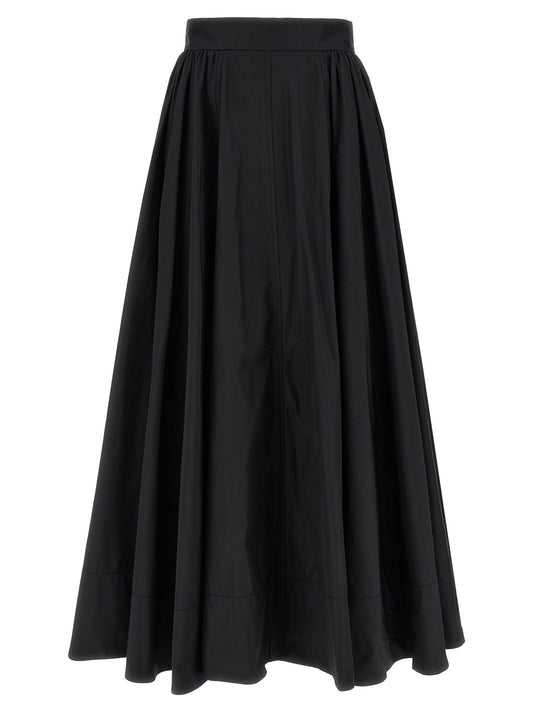 Black Polyester Mini Skirt
