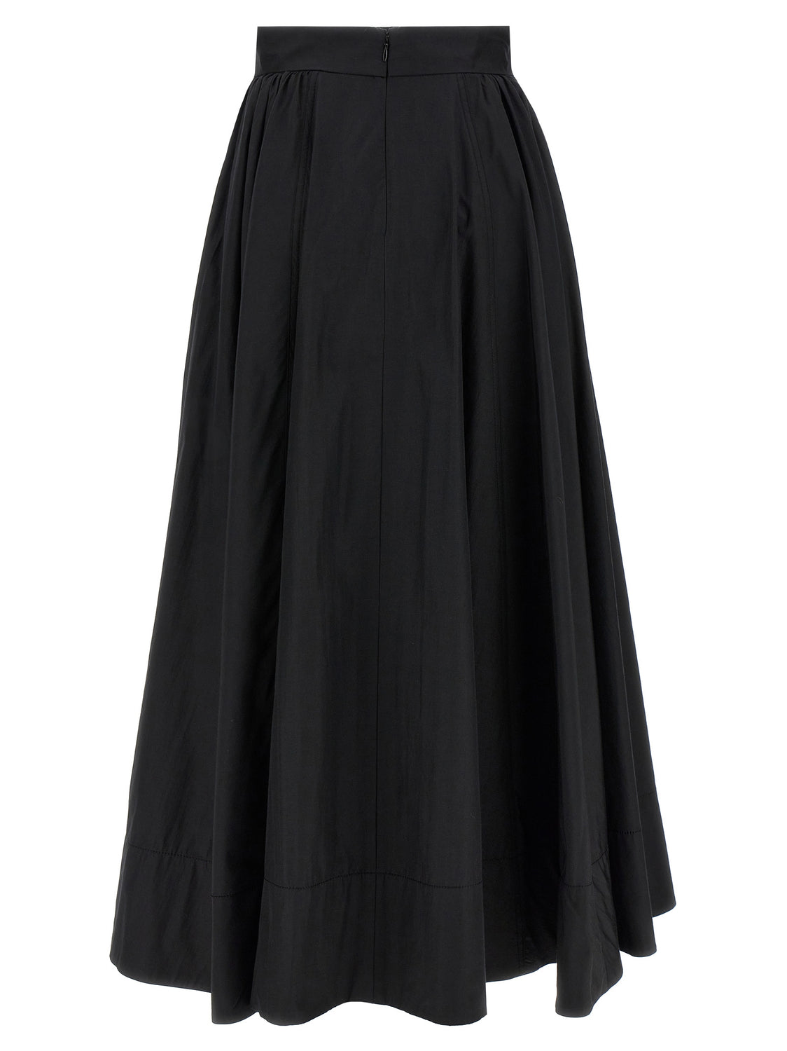 Black Polyester Mini Skirt