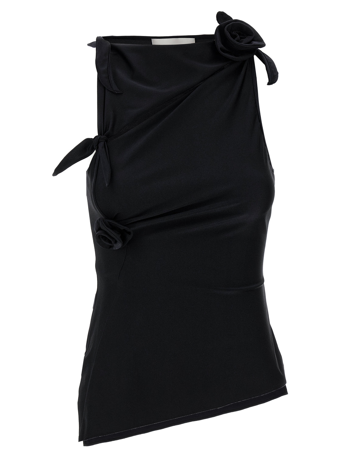 Black Polyamide Tank Tops