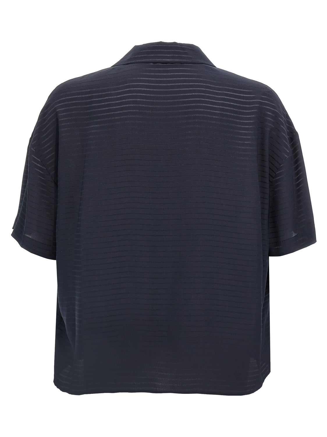 Blue Silk Polo Shirt