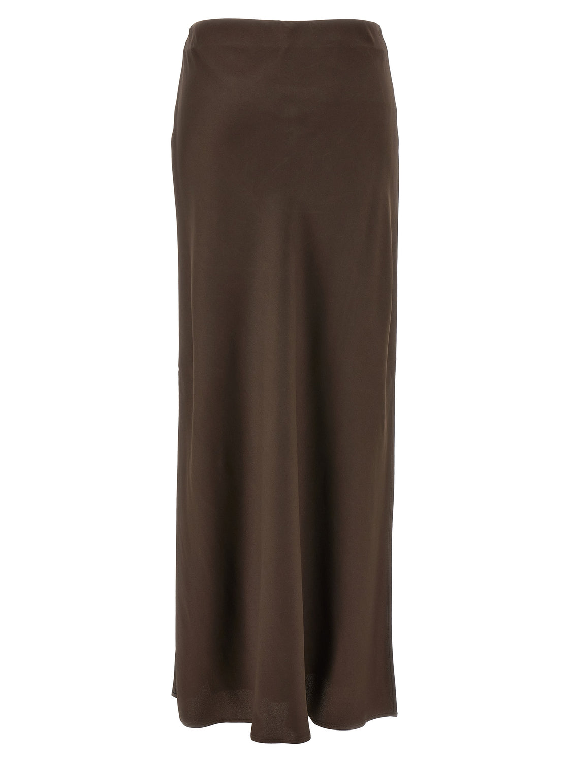 Brown Acetate Mini Skirt