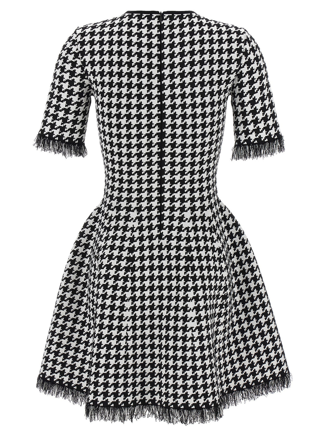 Bicolor Viscose Short Dress