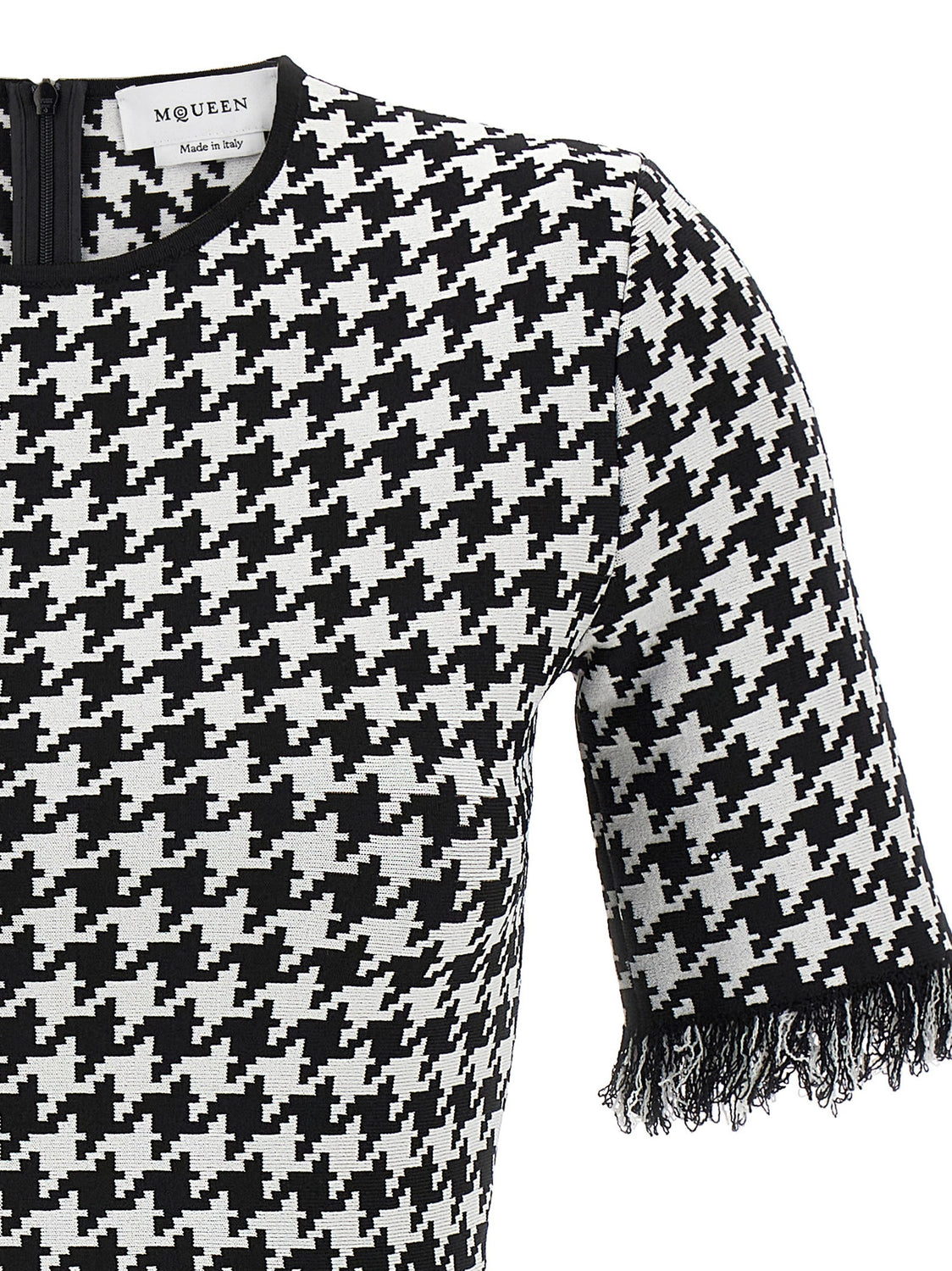 Bicolor Viscose Short Dress