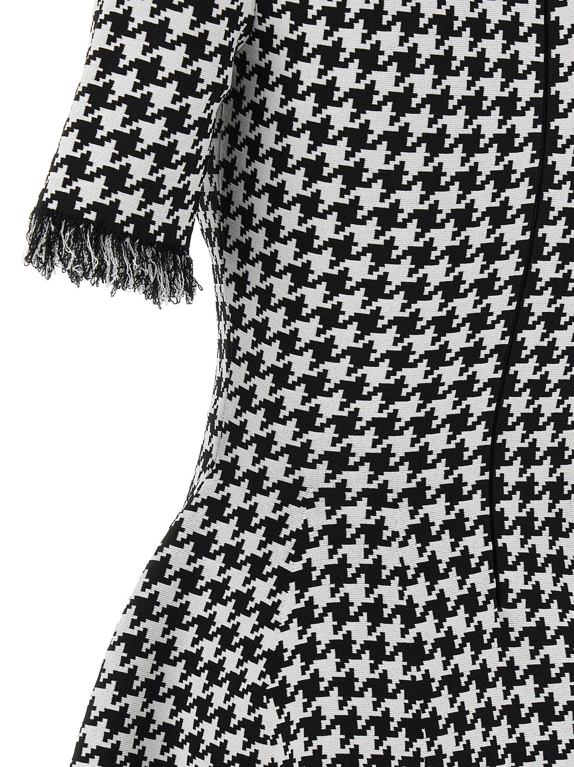 Bicolor Viscose Short Dress
