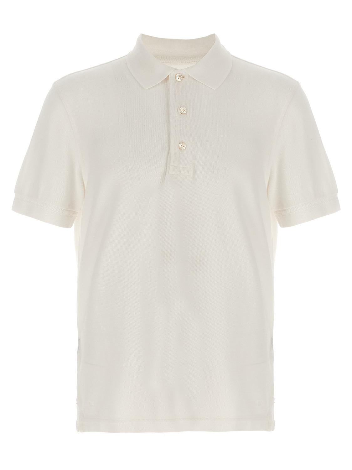 White Lyocell Polo Shirt