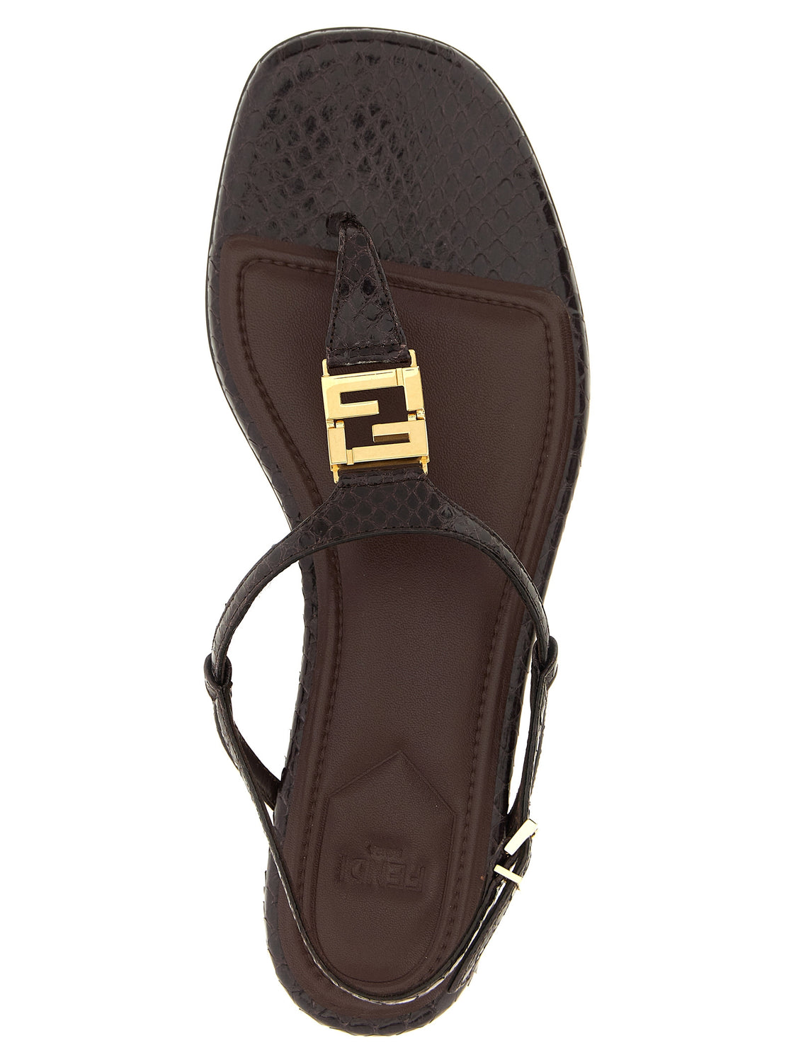 Purple Elastane Flat Sandals