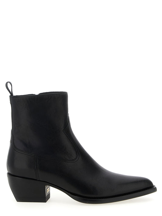 Black Cowhide Chelsea Boots
