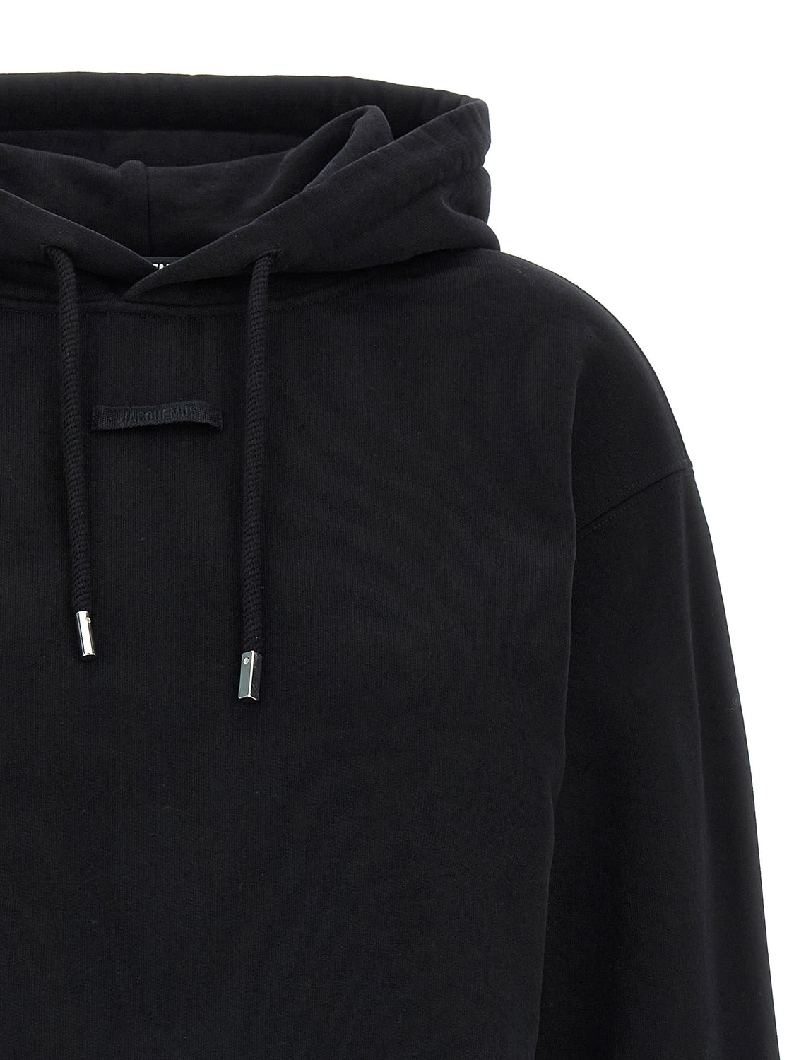 Black Cotton Hoodie