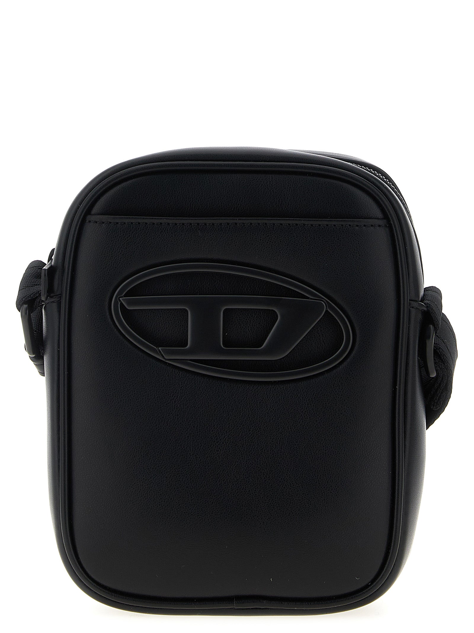Black Polyethylene Crossbody Bag