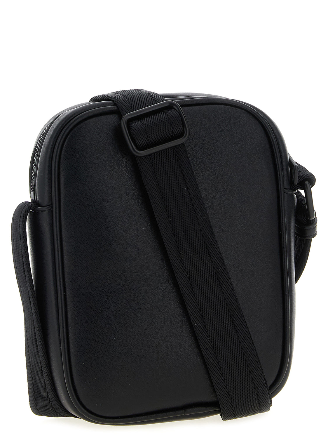 Black Polyethylene Crossbody Bag