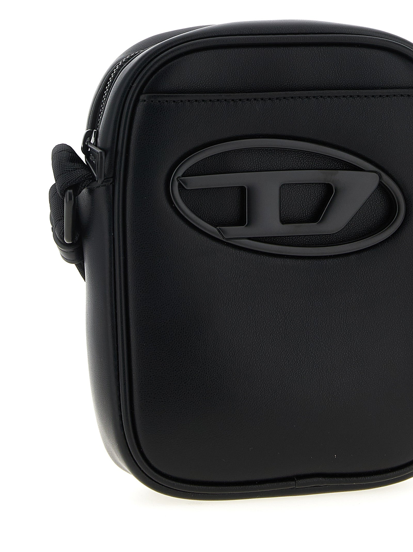 Black Polyethylene Crossbody Bag