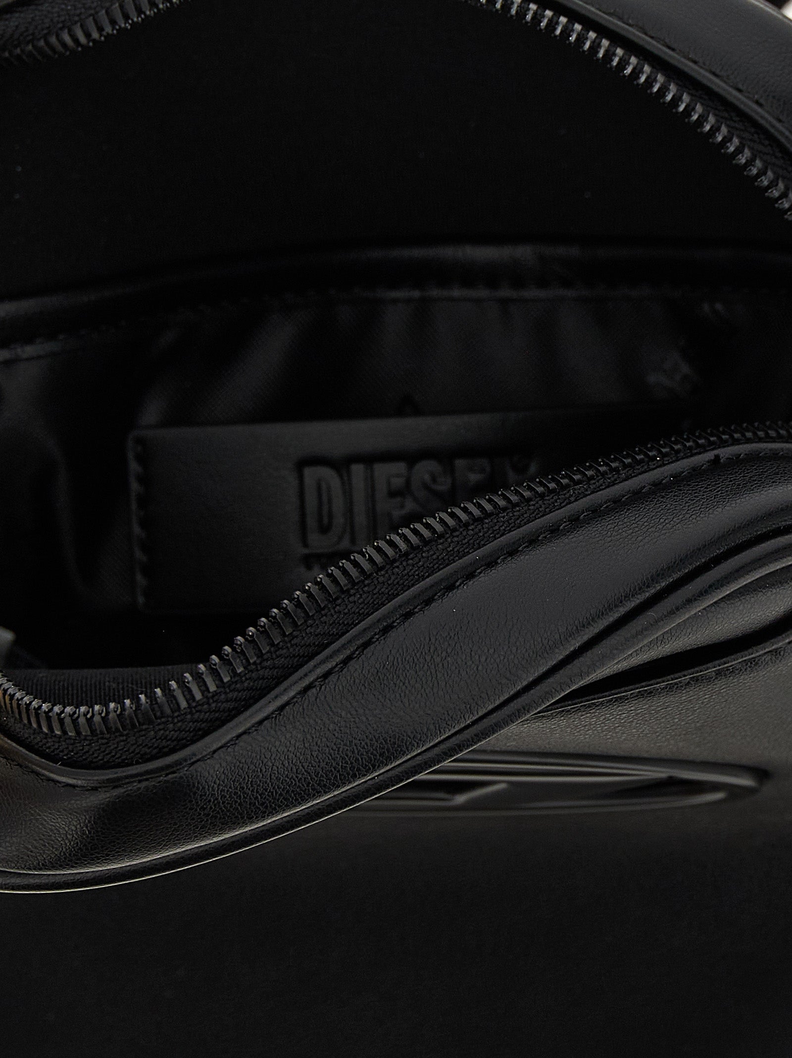 Black Polyethylene Crossbody Bag
