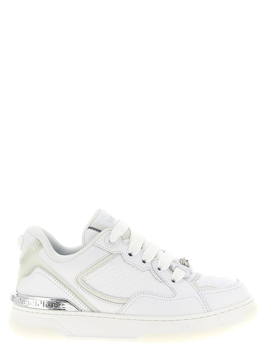 White Calfskin Low Top Sneakers