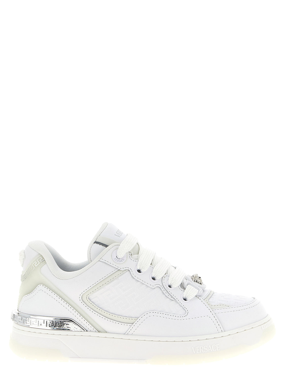 White Calfskin Low Top Sneakers