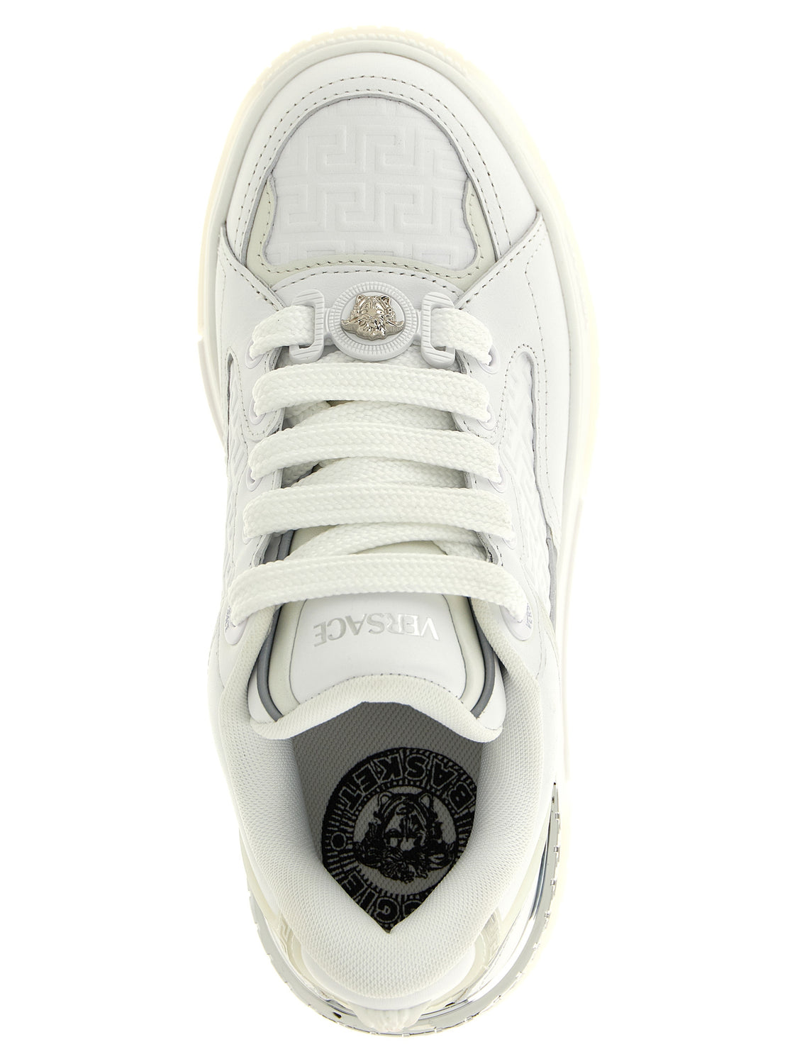 White Calfskin Low Top Sneakers
