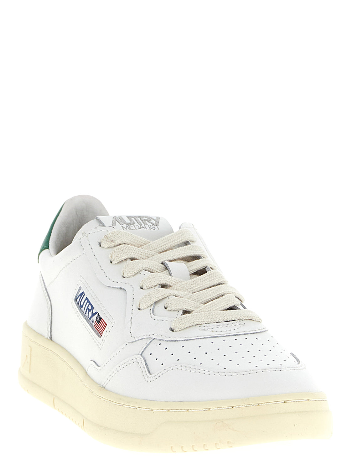 Bicolor Goatskin Low Top Sneakers