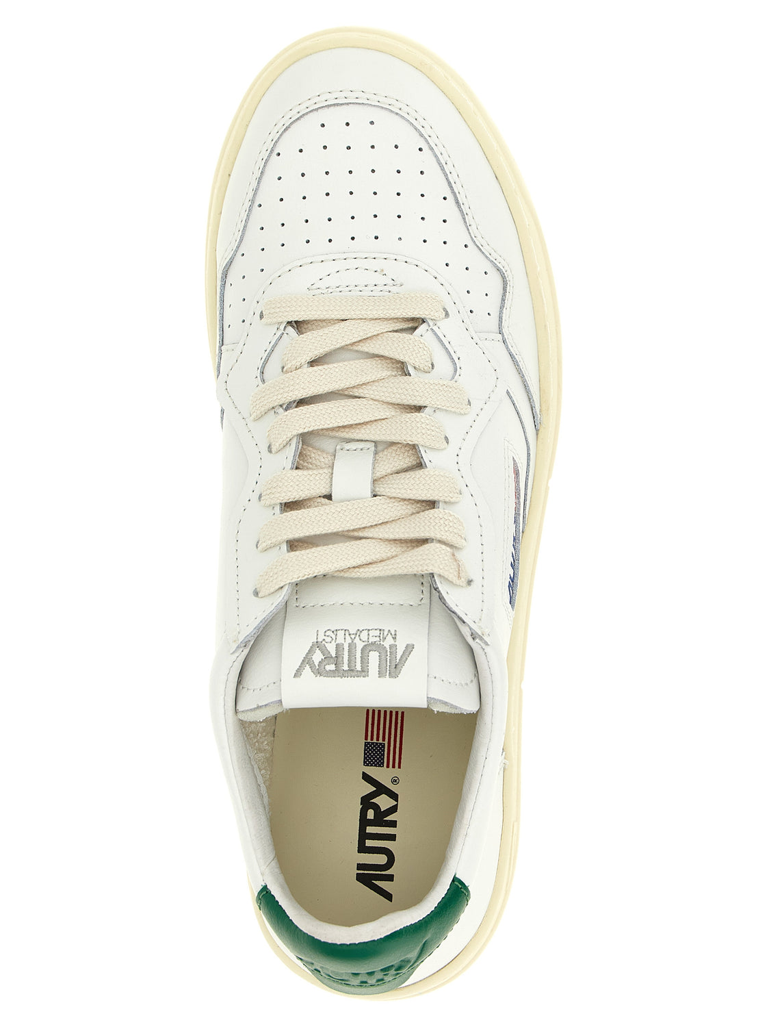 Bicolor Goatskin Low Top Sneakers