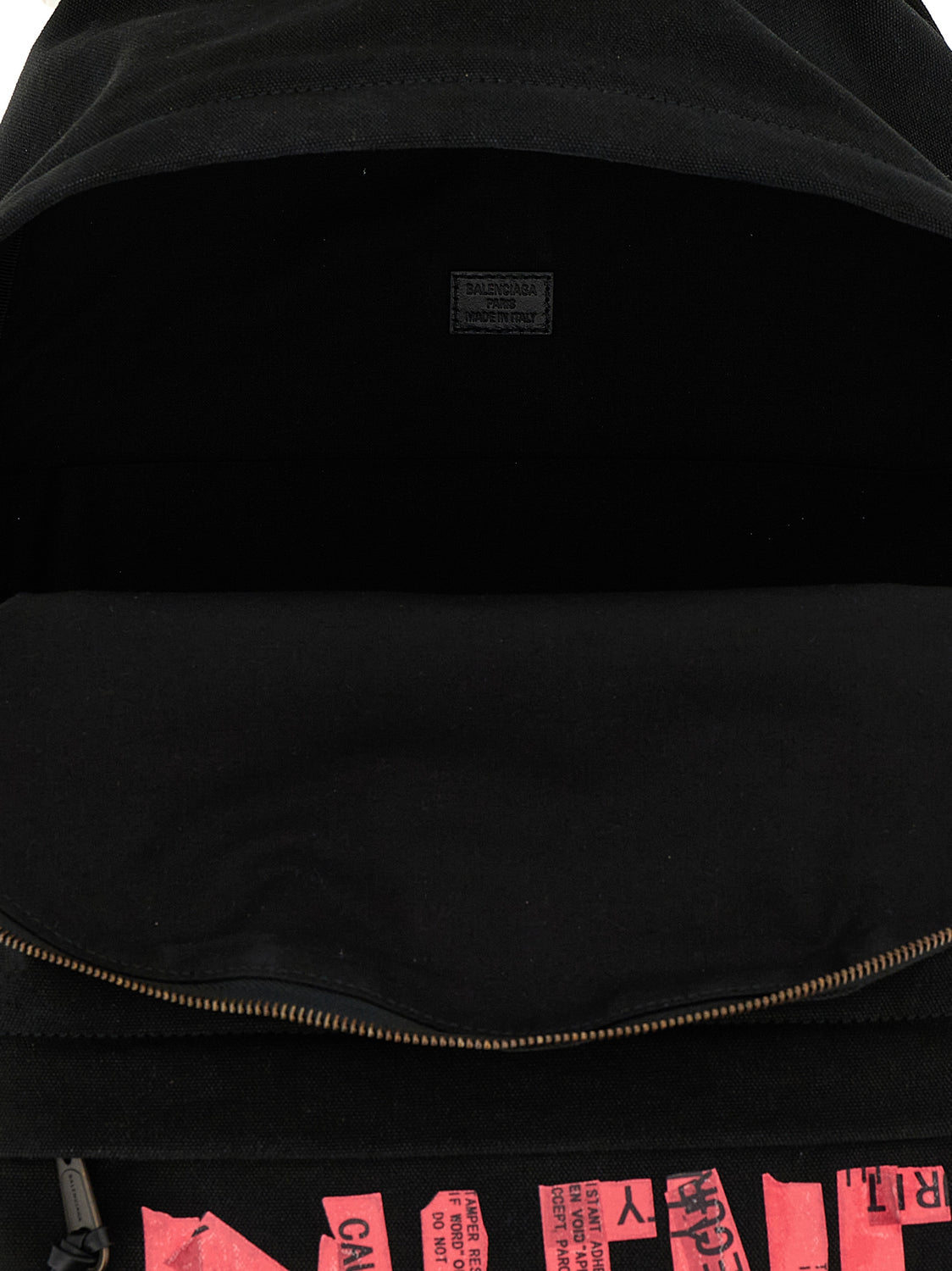 Black Cotton Backpack