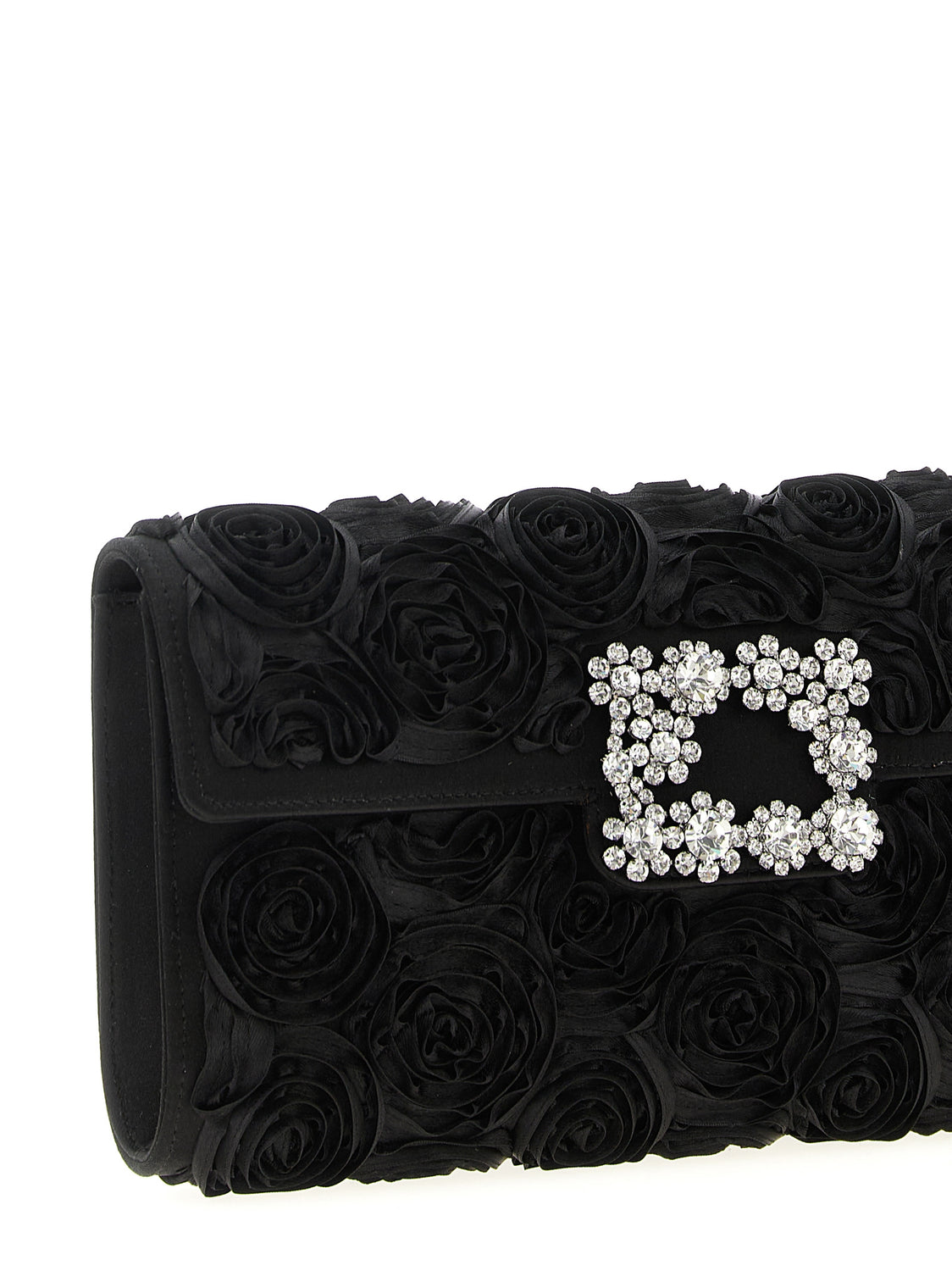 Black Viscose Clutch Bag