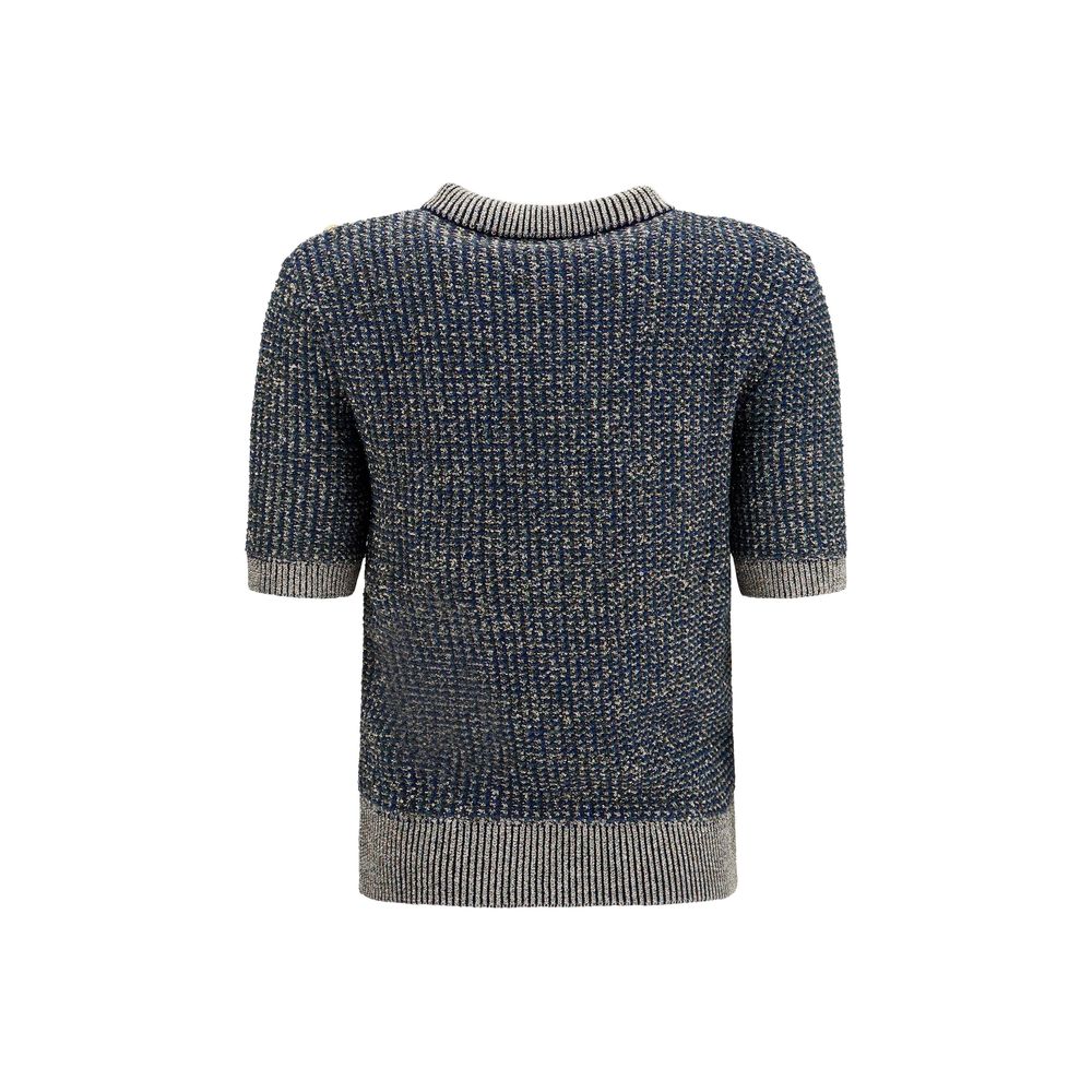 Blue Polyamide Sweatshirt