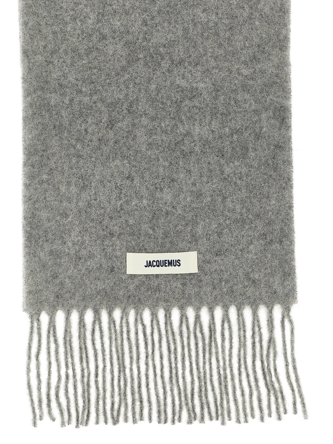 Gray Alpaca Leather Foulard