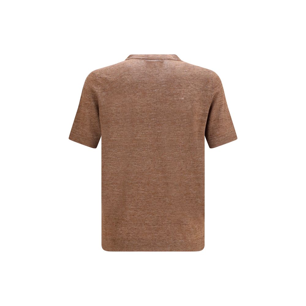 Brown Linen T-Shirt