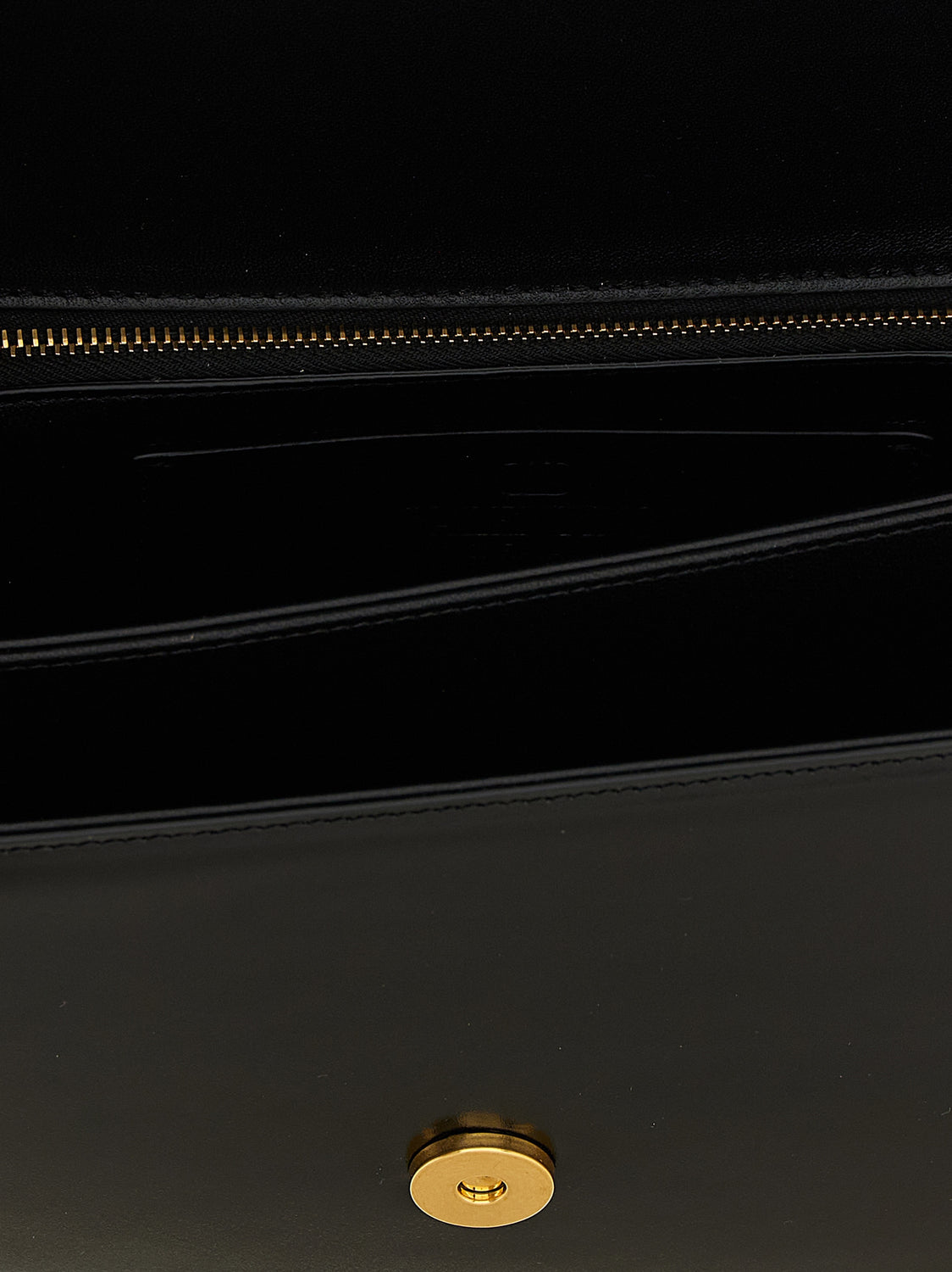 Black Calfskin Shoulder Bag
