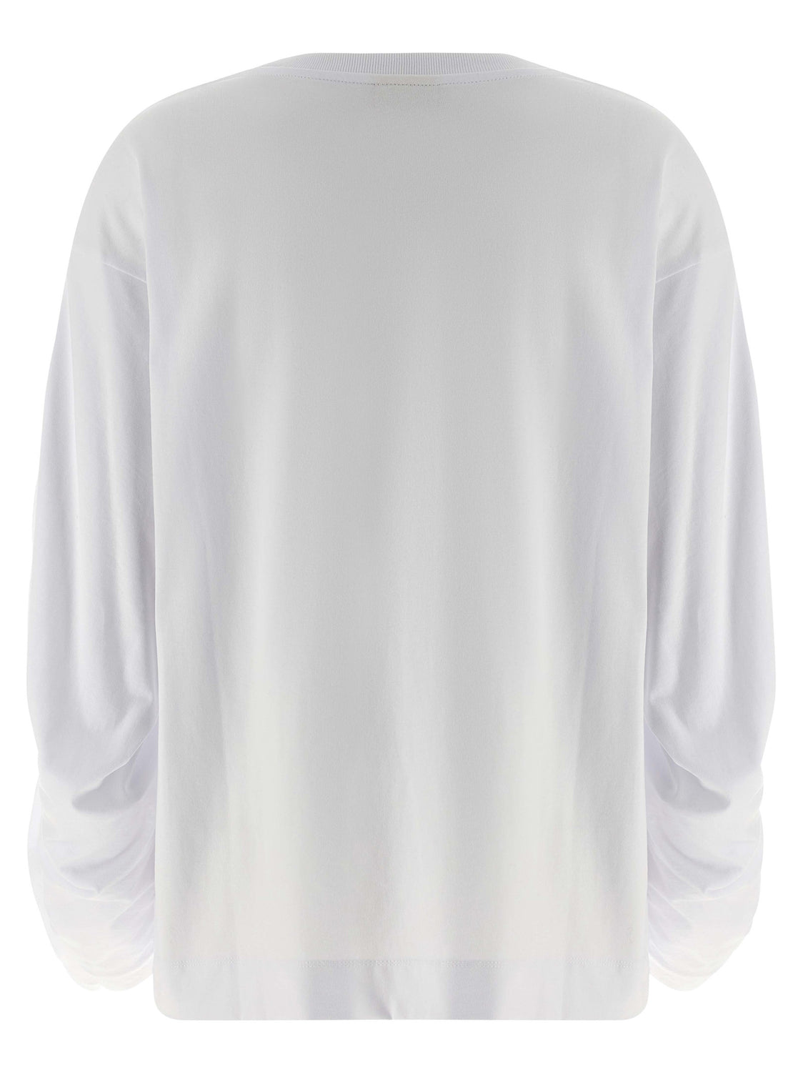 White Cotton Long Sleeve T-Shirt