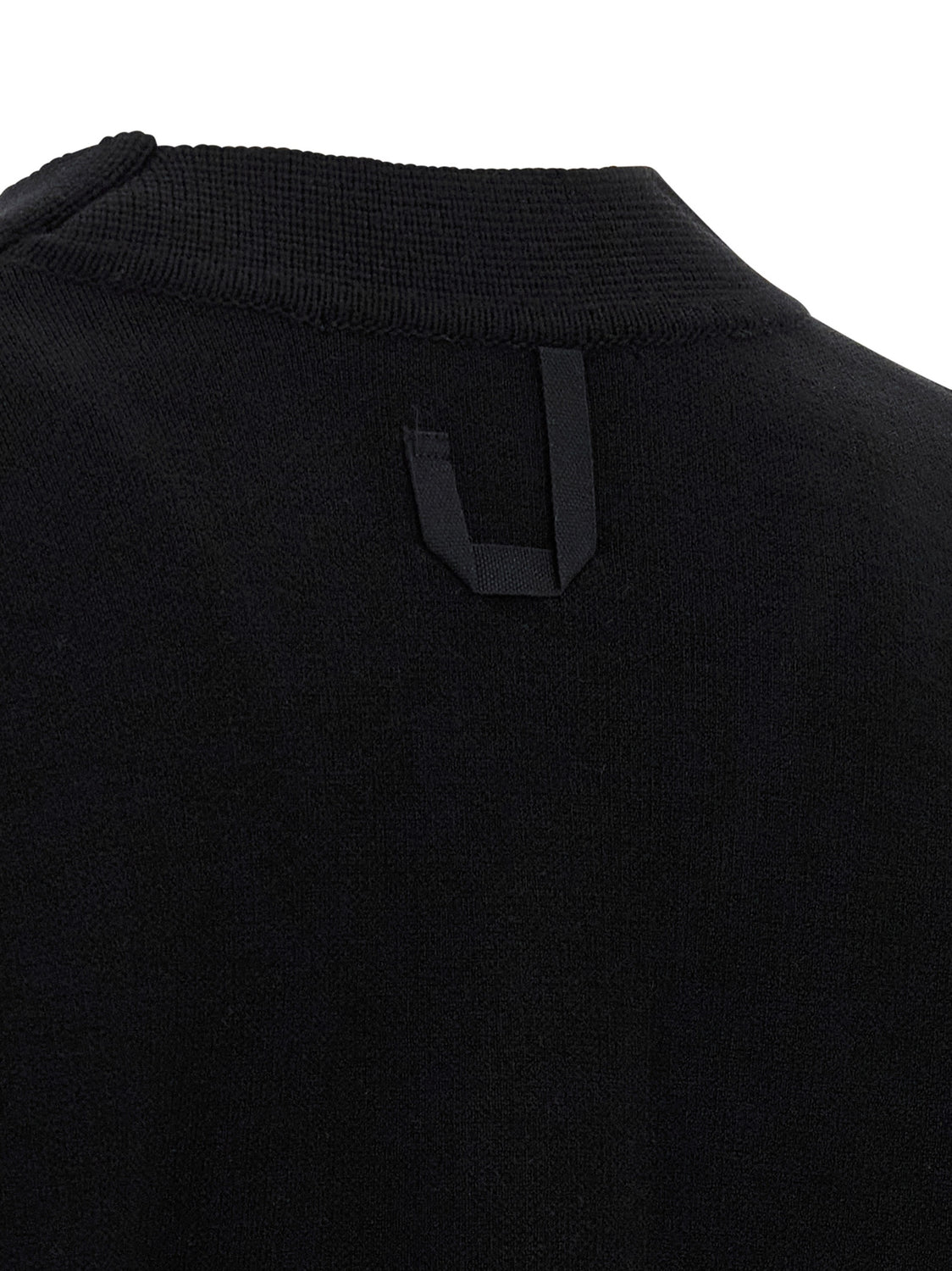 Black Merino Wool Cardigan