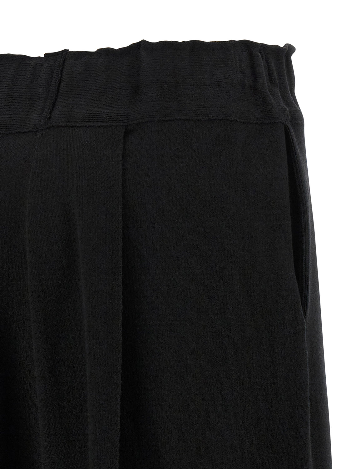 Black Cotton Casual Pants