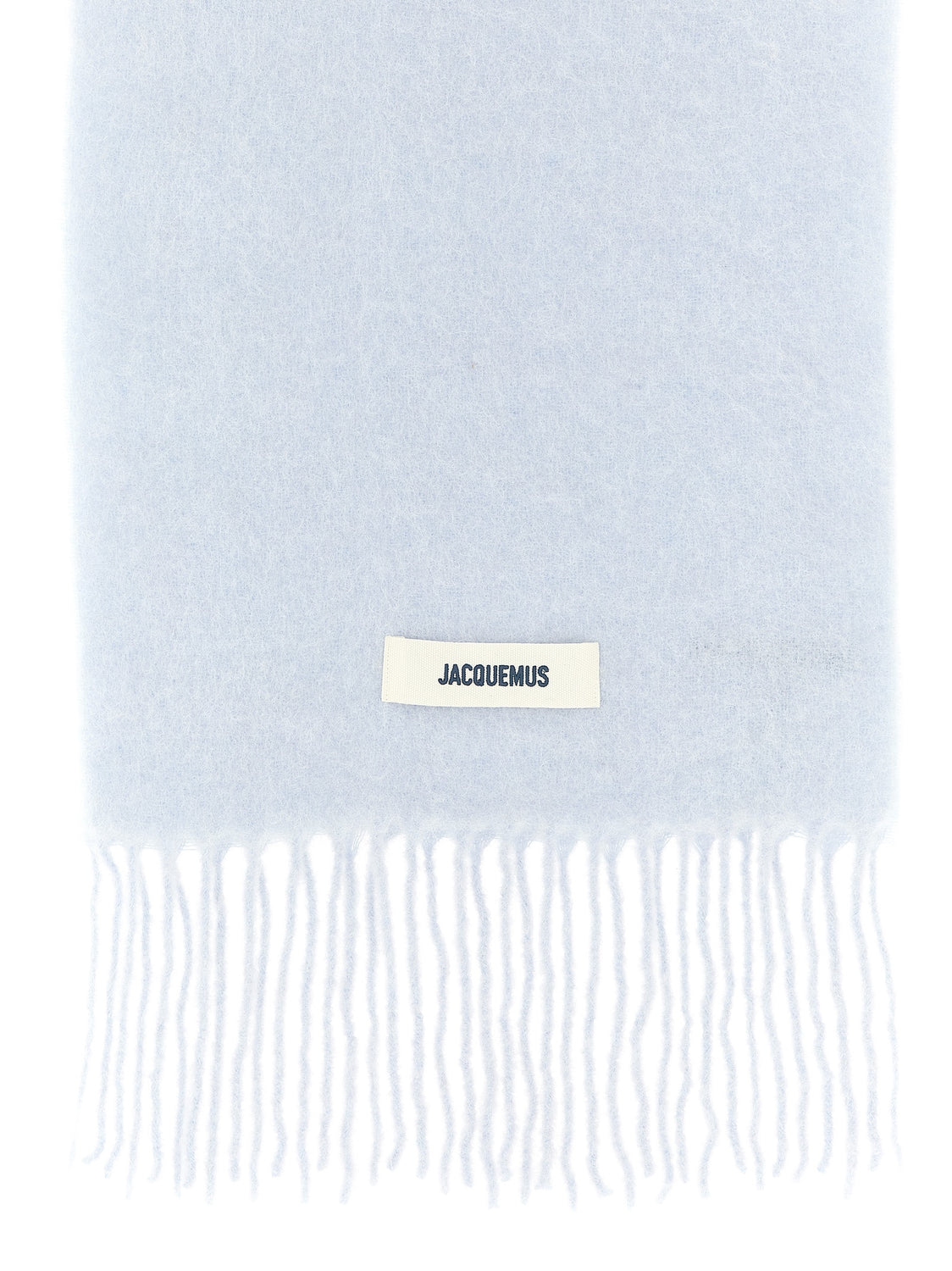 Blue Alpaca Leather Scarf