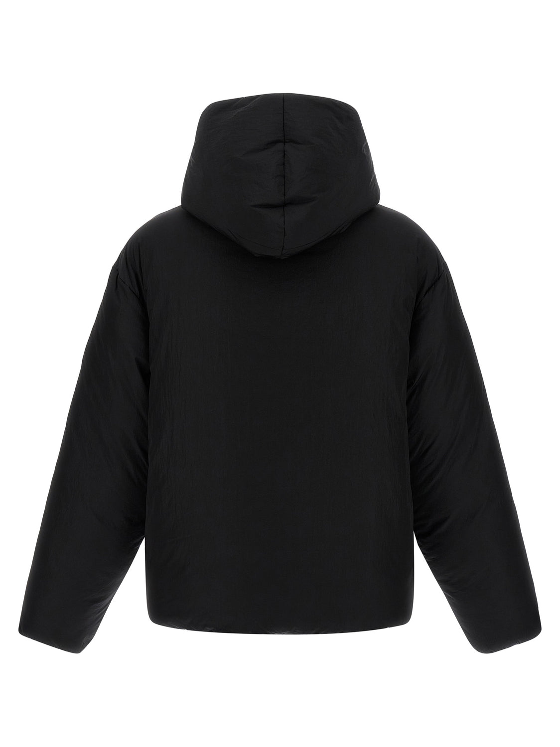 Black Polyamide Full-Length Jacket