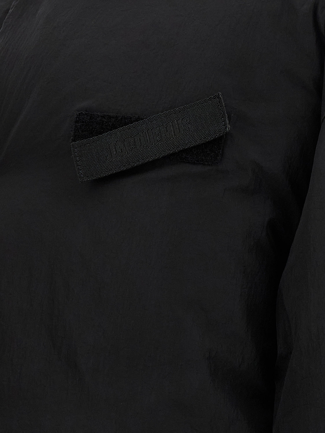 Black Polyamide Full-Length Jacket