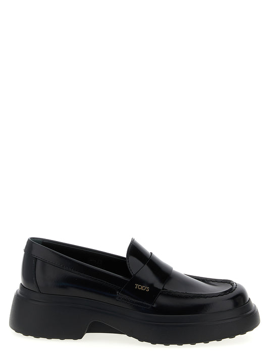 Black Calfskin Slip-On Loafers