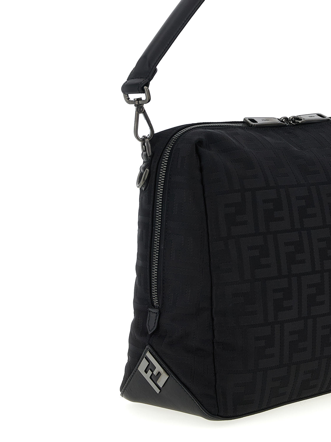Black Polyamide Shoulder Bag