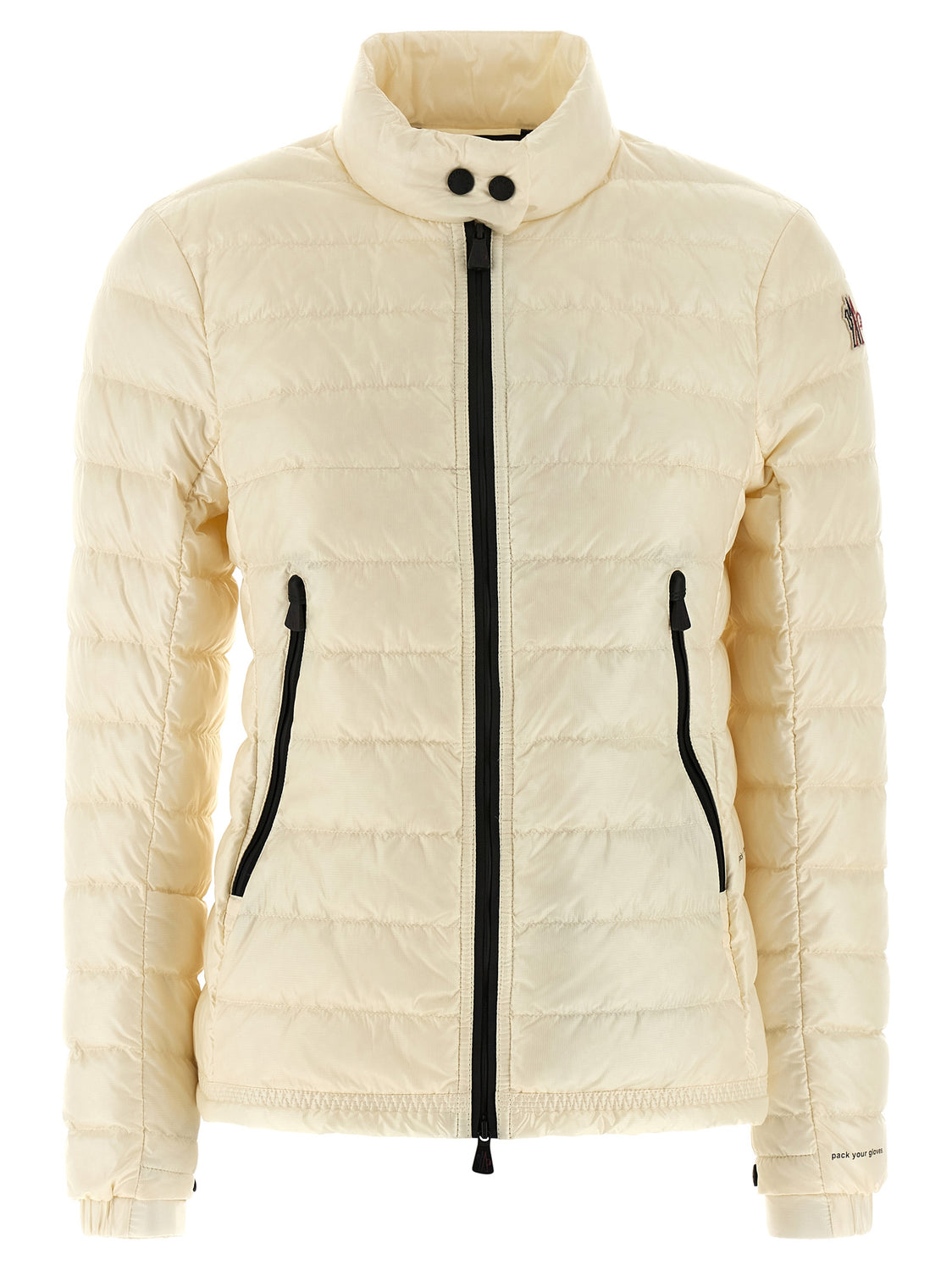White Polyamide Full-Length Jacket