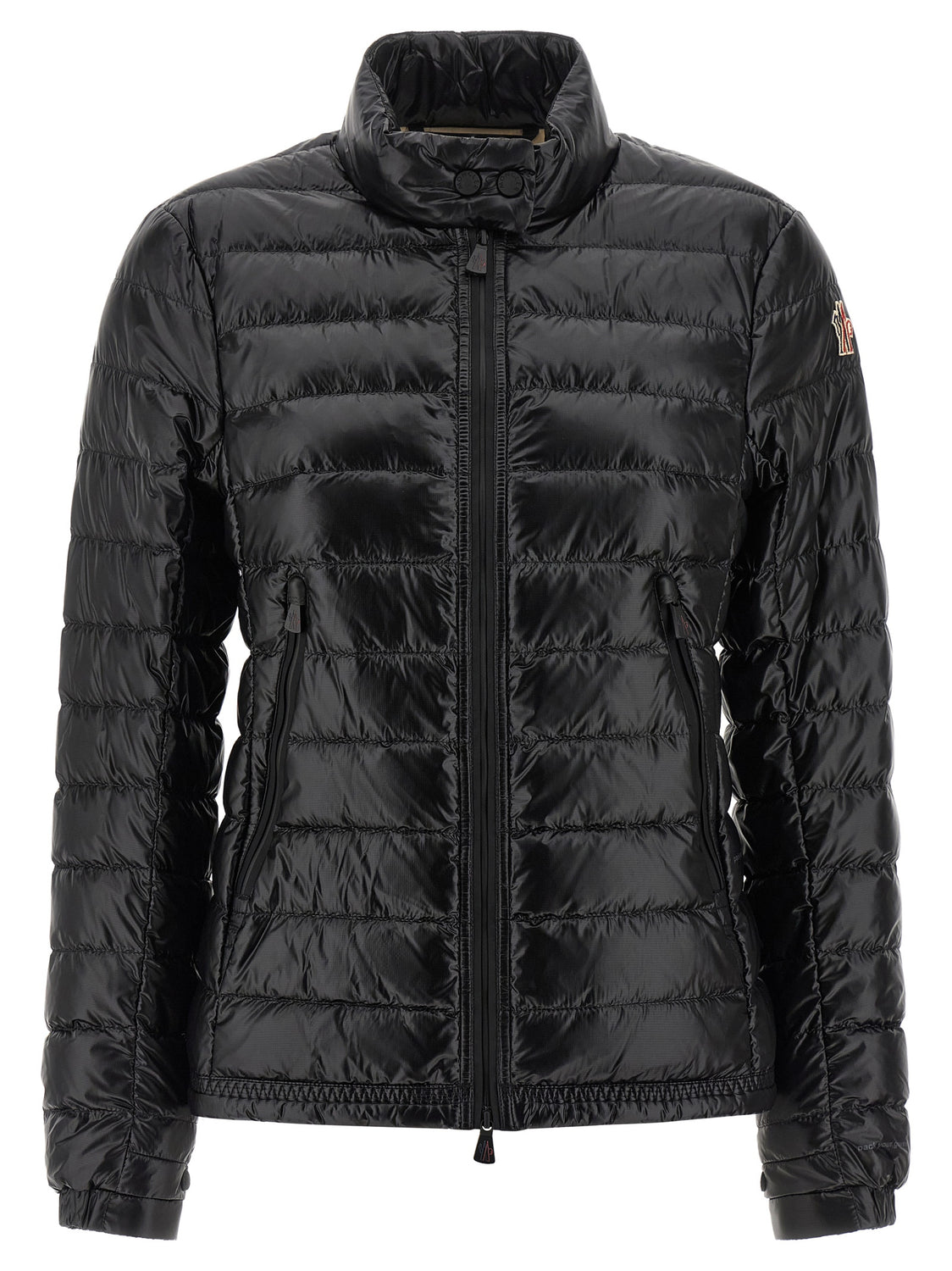 Black Polyamide Full-Length Jacket