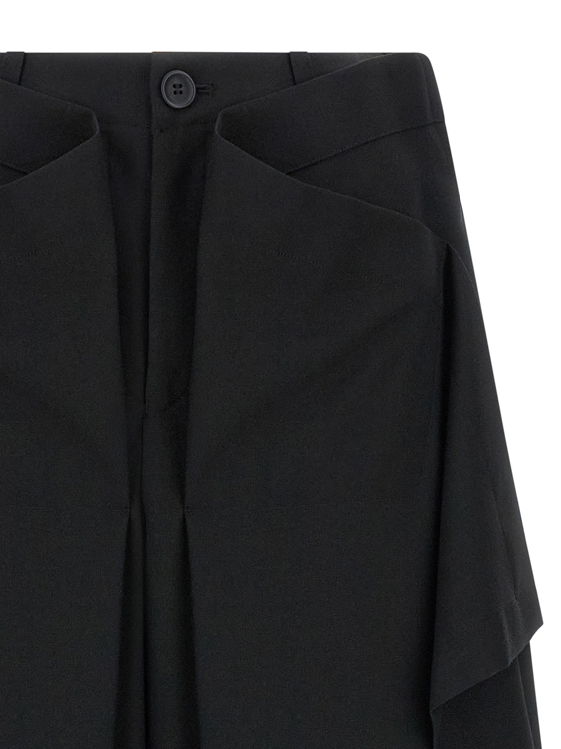 Black Wool Casual Pants