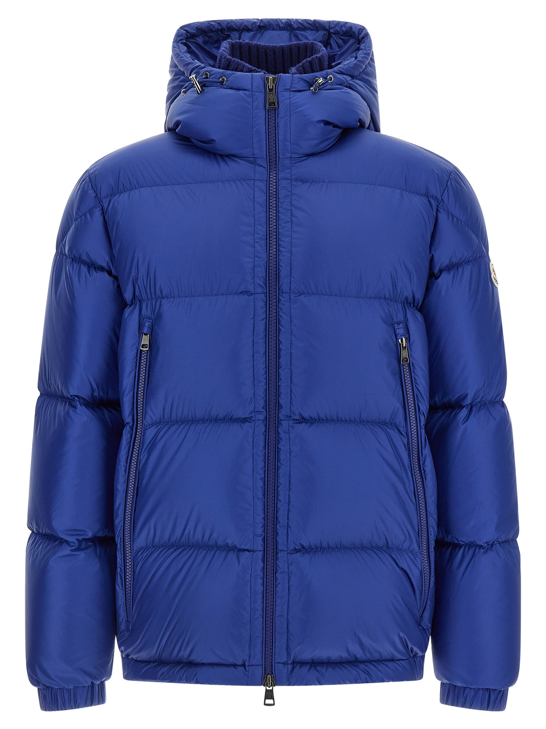 Blue Polyamide Full-Length Jacket
