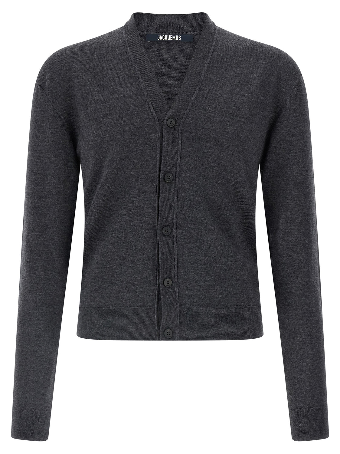 Gray Merino Wool Cardigan