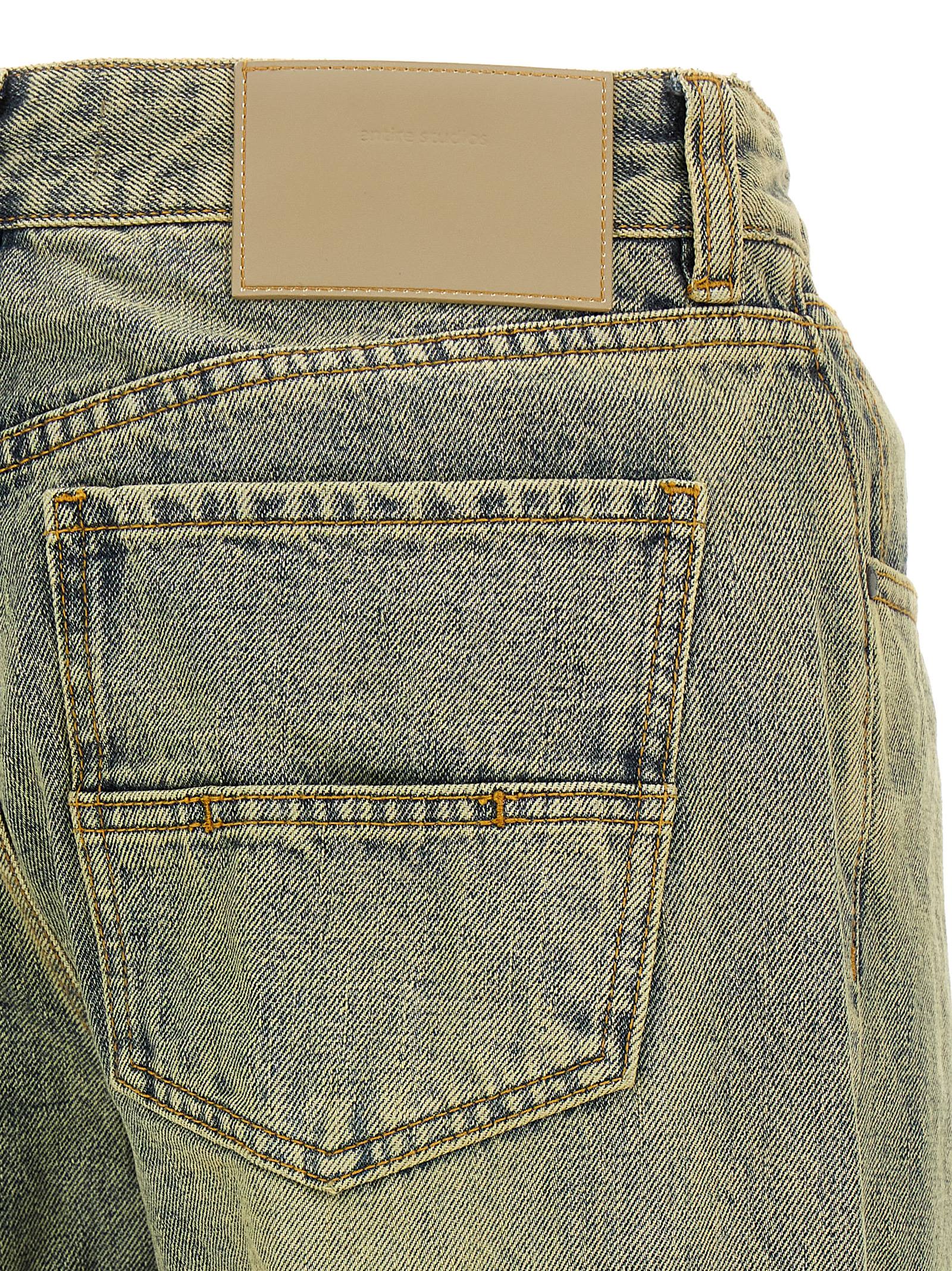 Bicolor Cotton Straight-Leg Jeans
