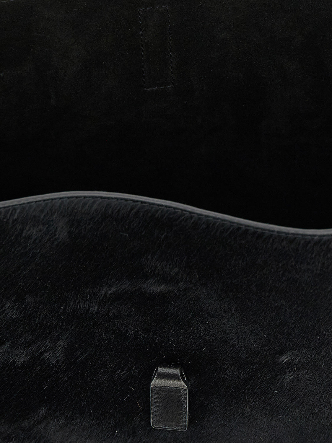 Black Calfskin Shoulder Bag
