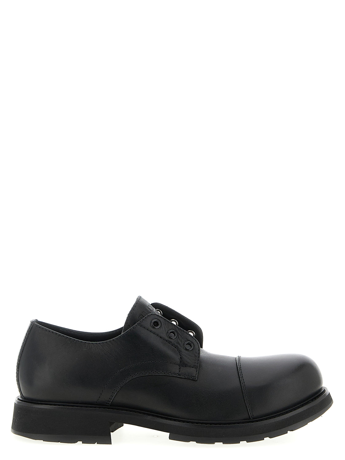 Black Bull Skin Slip-On Loafers