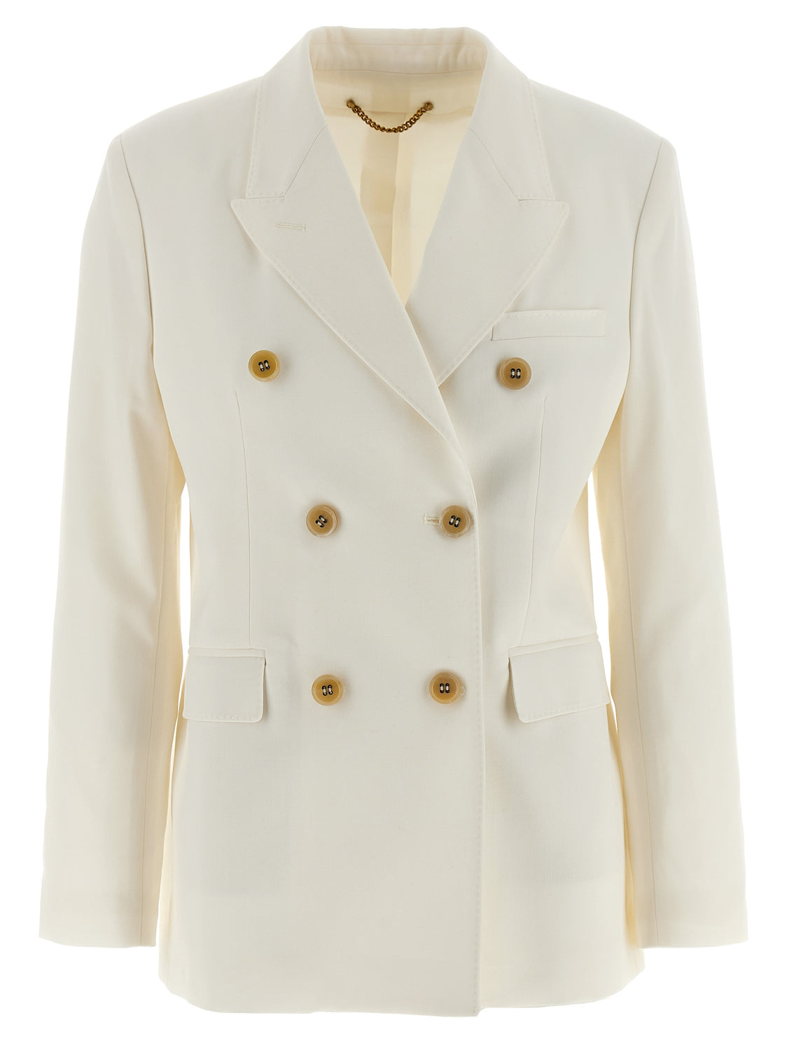 White Polyester Blazer
